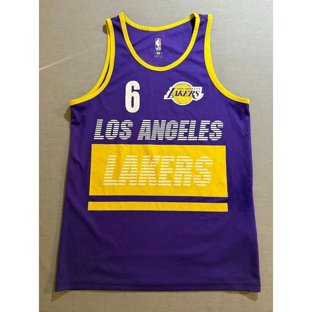 Los Angeles Lakers James‎ #6 NBA Jersey Mens Small Purple Sleeveless.